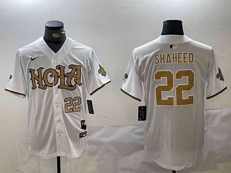 Men's New Orleans Saints #22 Rashid Shaheed White Cool Base Stitched Baseball Jerseys,We sell and wholesale Men's New Orleans Saints #22 Rashid Shaheed White Cool Base Stitched Baseball Jerseys on line form chian!